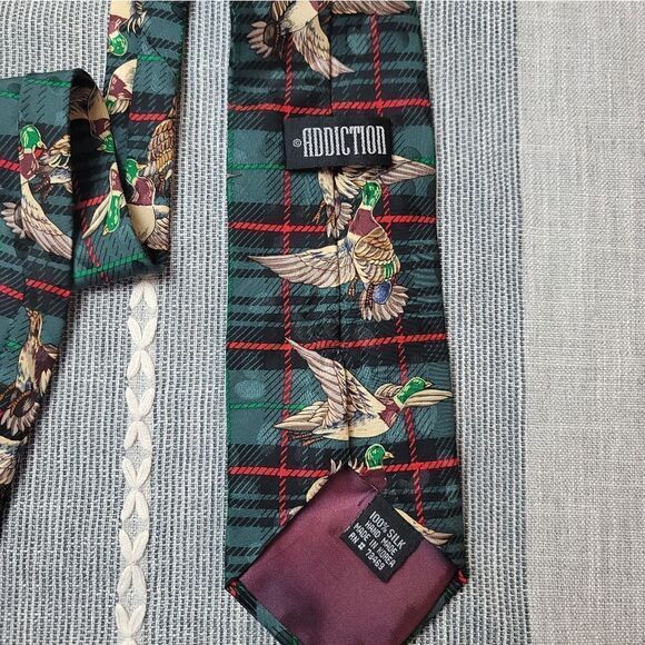 VINTAGE ADDICTION Mallard Silk Tie - Picture 5 of 7